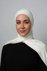 Cotton Stretch With Stones Voile