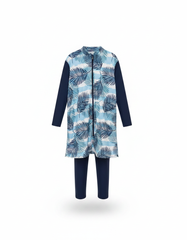 Amelie-Rose Leaf Print Maxi Burkini – Long Sleeve Voile
