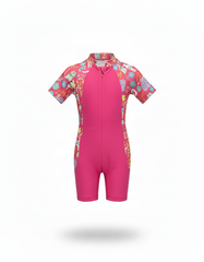 Lumiere Floral Kids Swimsuit – Short Sleeve Voile