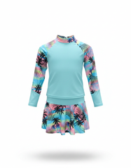Charlise Midi Kids Swimsuit – Pull-On Long Sleeve Voile