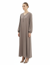Eloise Viscose Maxi Dress – Relaxed Fit V-Neck Voile