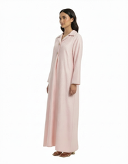 Rosaline Geometric Maxi Dress – Relaxed Fit Collared Voile