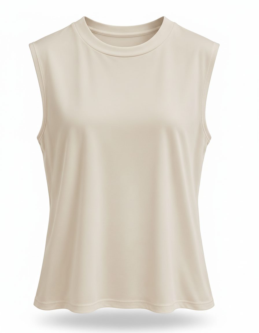 Daniele Cotton Inner Top – Pull-On Sleeveless Voile