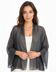 Sibylle Everyday Kimono – Open-Front V-Neck Voile