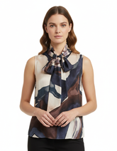 Estelle Watercolor Blouse – Relaxed Fit V-Neck Voile