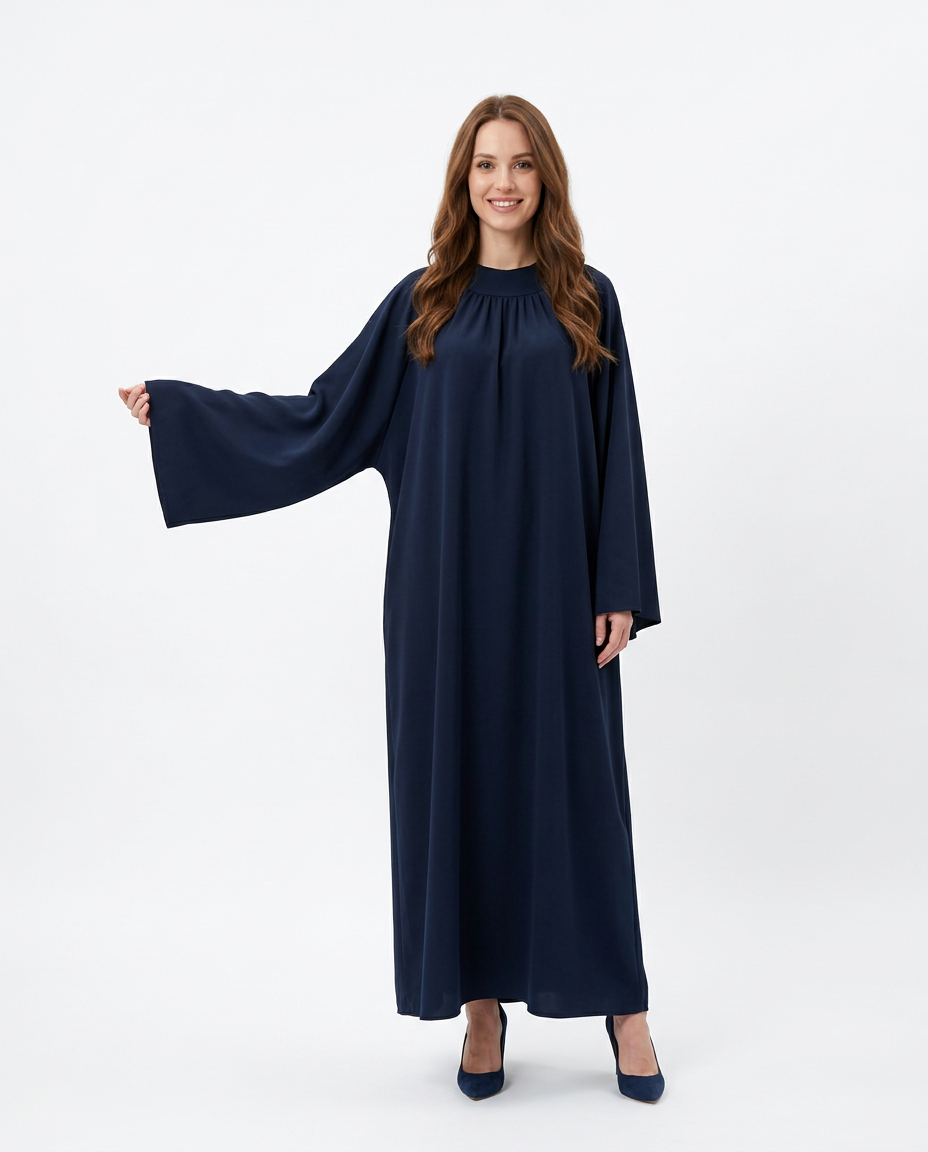 Lys Everyday Maxi Dress – Pull-On Long Sleeve Voile