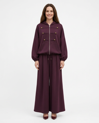 Lumine Viscose Co-ord Set – Relaxed Fit Hooded Voile