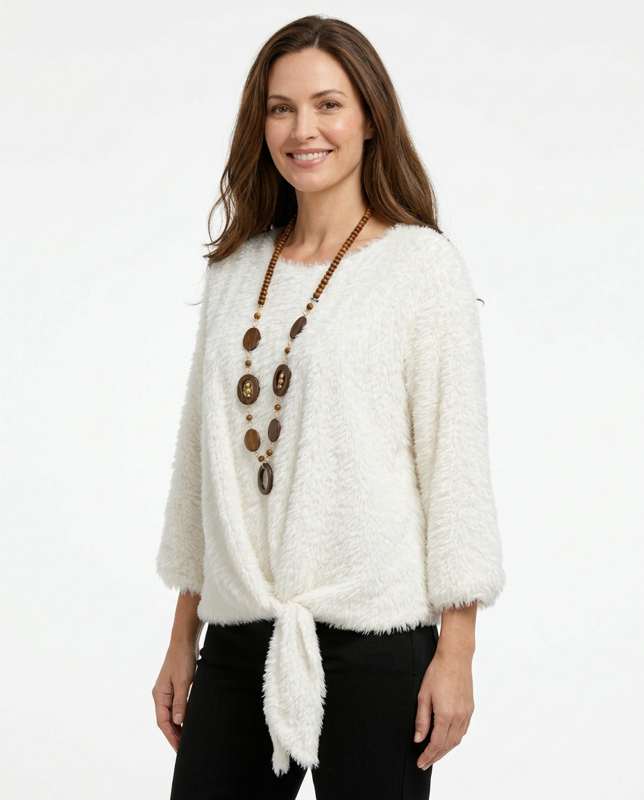 Marianne-Rose Everyday Blouse – Pull-On Elbow Sleeve Voile