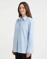 Lucienne Cotton Blouse – Button-Front Collared Voile