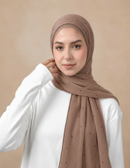 Gaetane Crystal Rectangular Hijab – 180 × 70 cm Voile