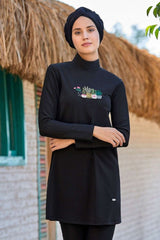 Adasea Burkini Lycra Swimsuit 4313  Voile