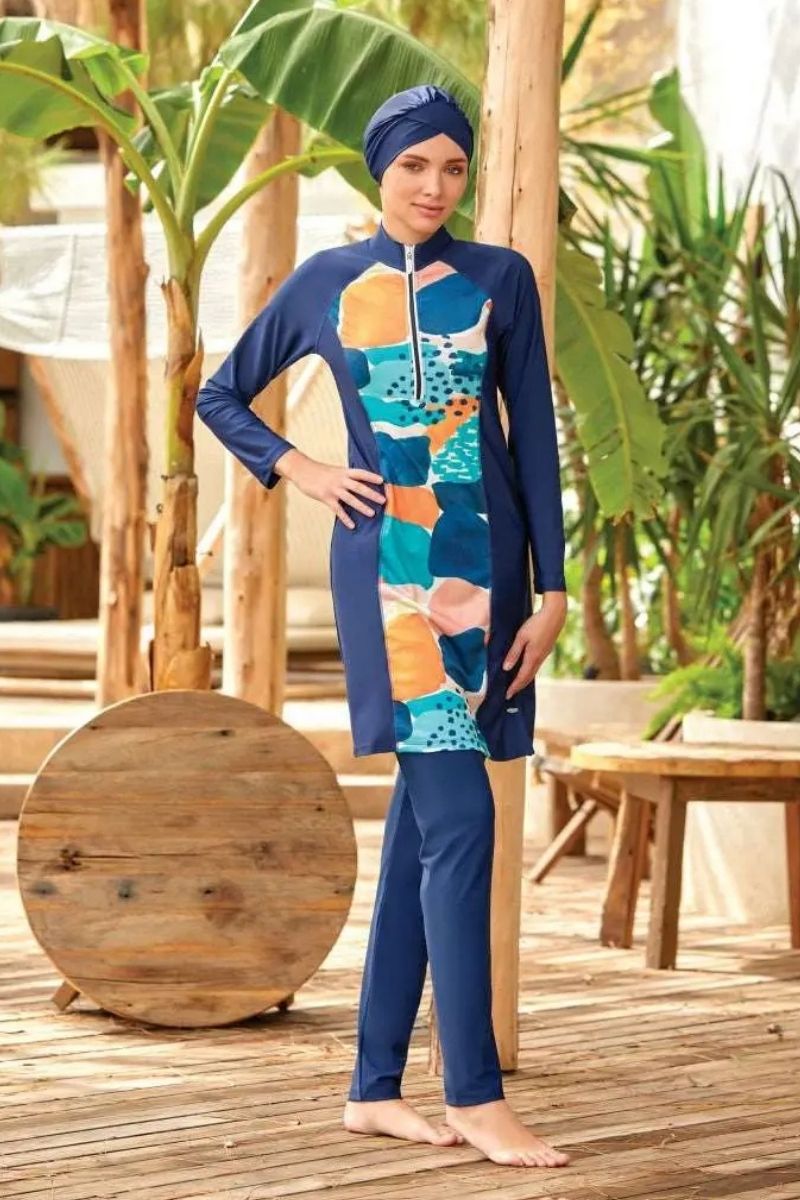 Adasea Burkini Swimsuit-4418 Voile