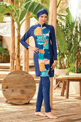 Adasea Burkini Swimsuit-4418 Voile
