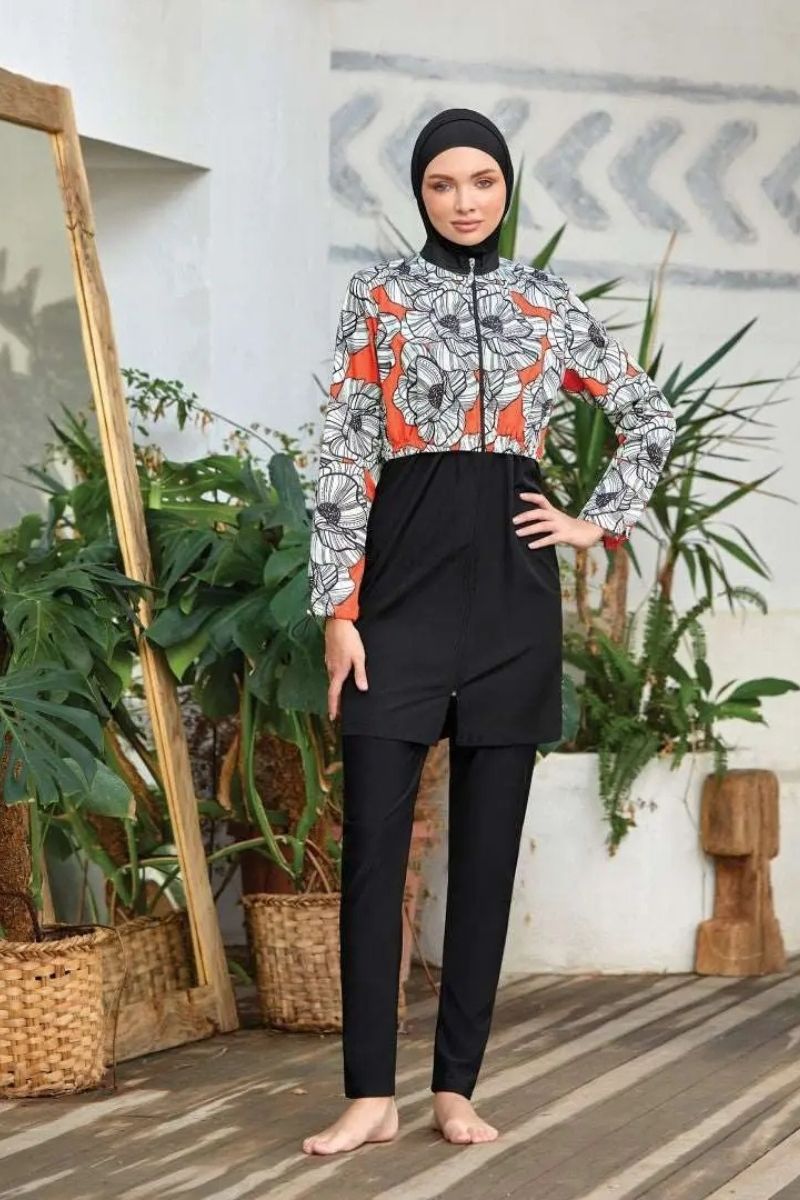 Adasea Burkini  Swimsuit-1325  Voile