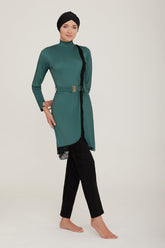 Adasea Burkini Lycra Swimsuit-4443 Voile