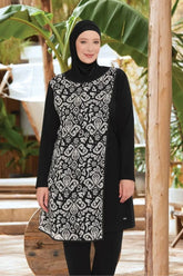 Adasea Burkini Swimsuit-4481-B Voile