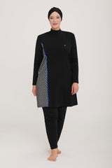 Adasea Burkini Swimsuit-4482-B Voile