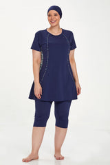 Adasea Burkini Swimsuit- 3934-B Voile