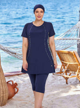 Adasea Burkini Swimsuit- 3934-B Voile