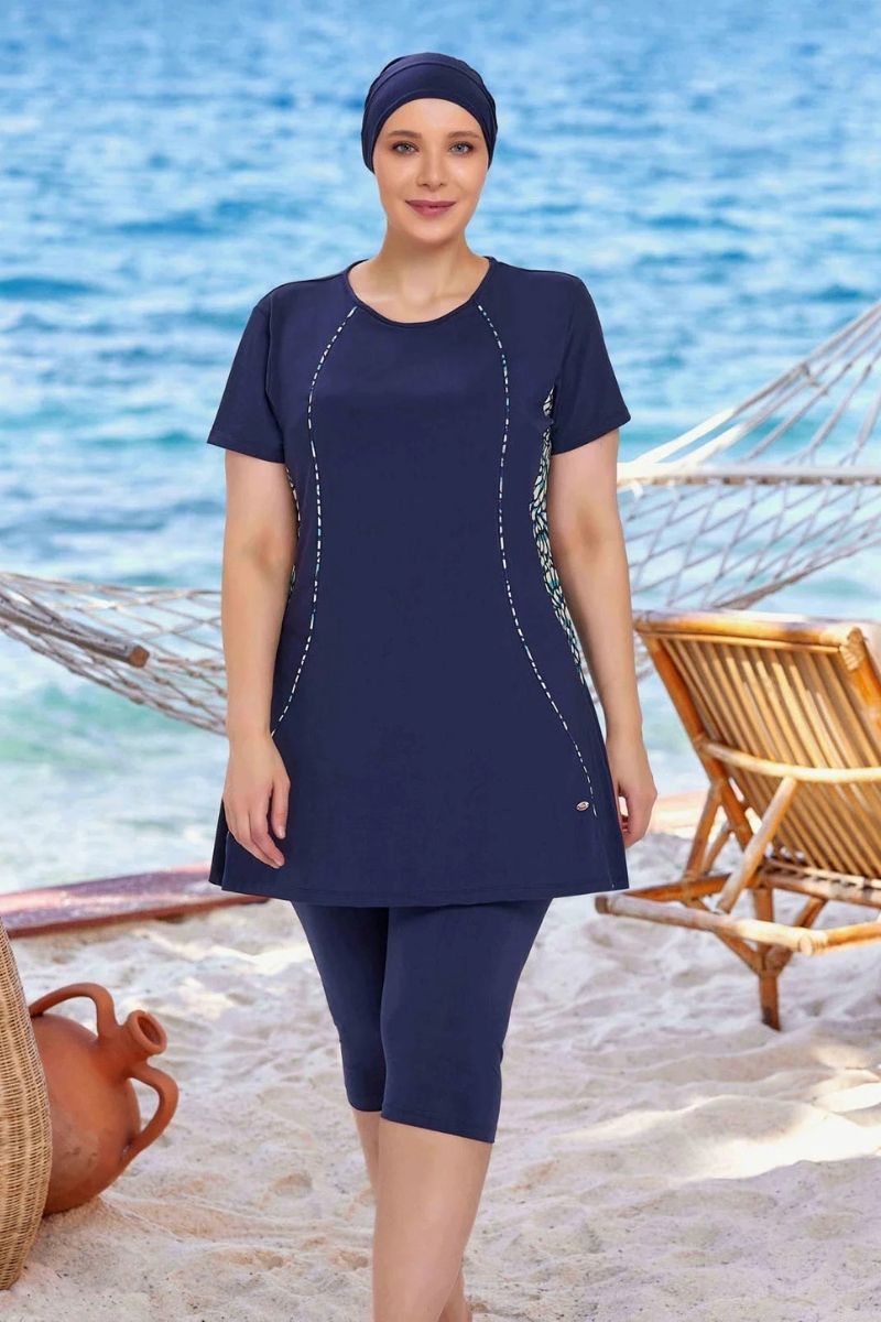 Adasea Burkini  Swimsuit- 3934-B  Voile