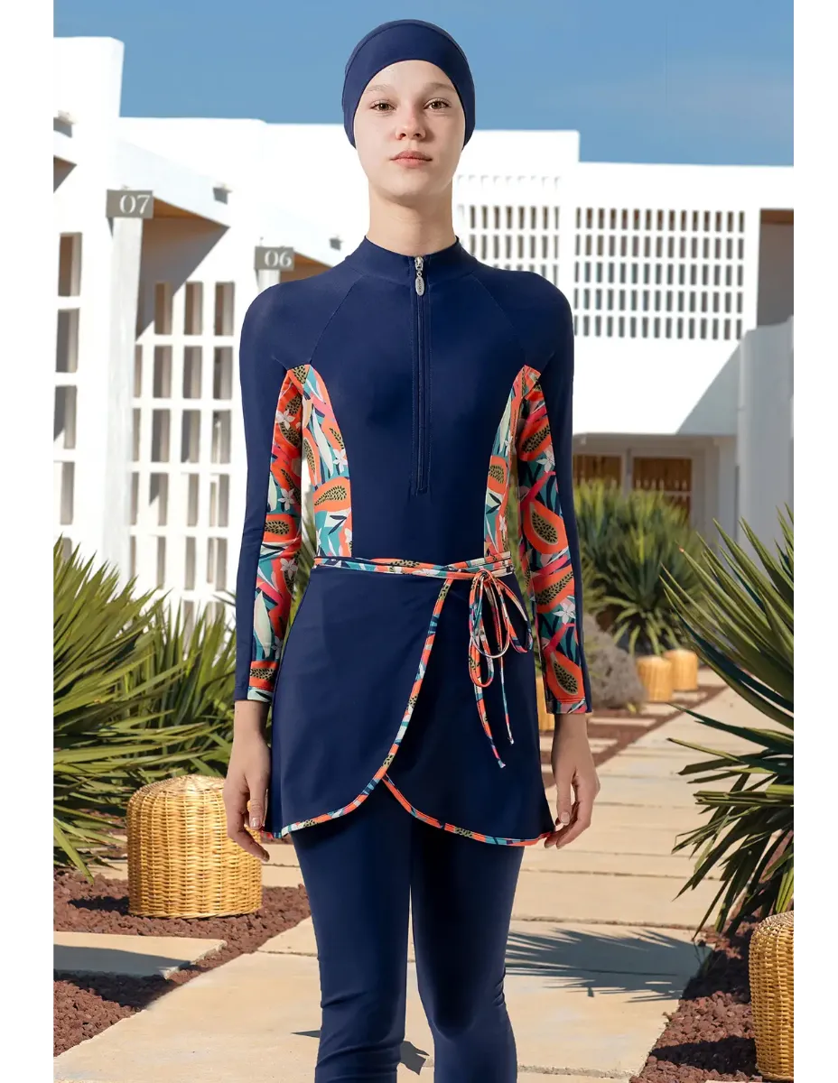 Adasea Kids Burkini Swimsuit-1901 Voile