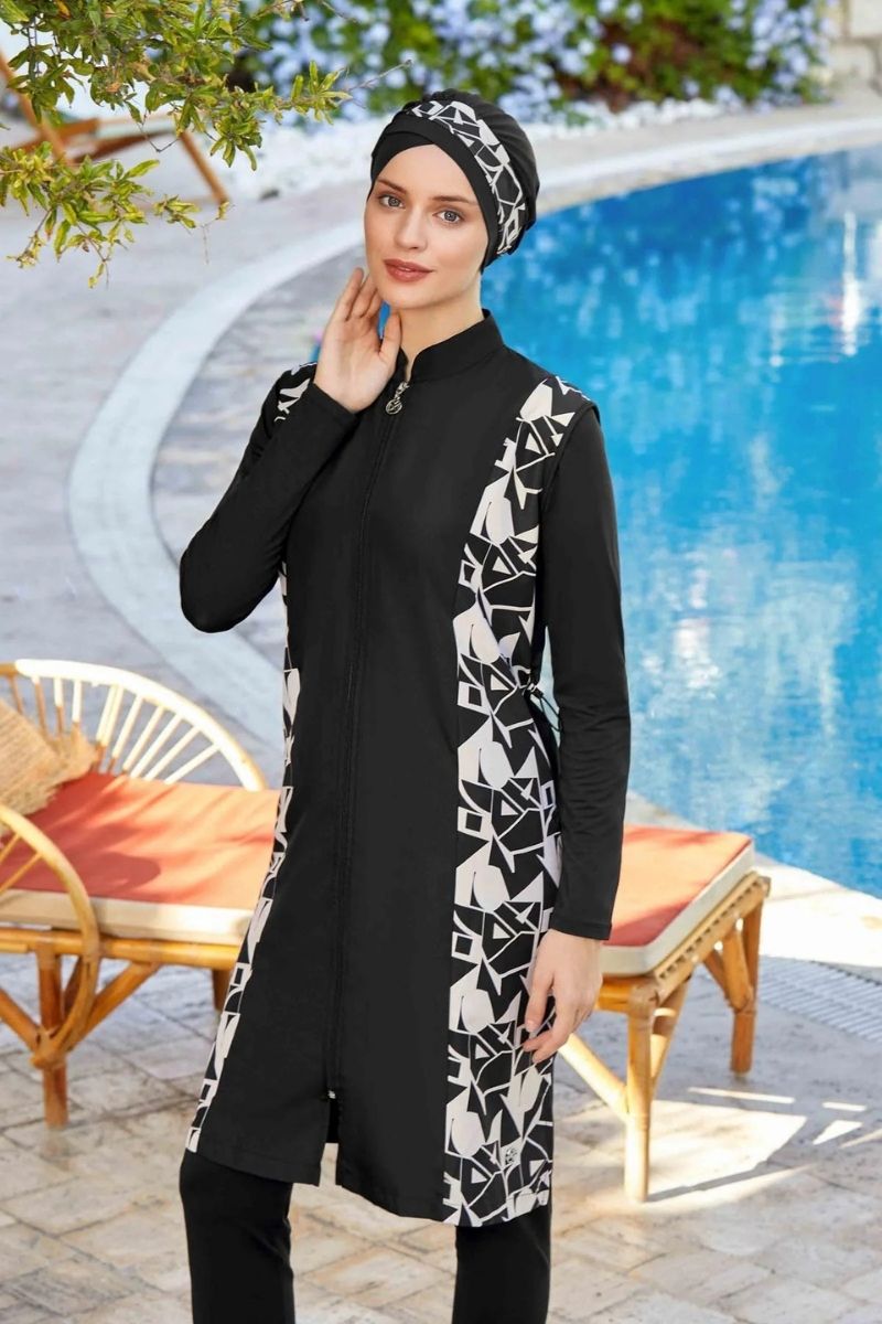 Maresiva Burkini Swimsuit-8240-B  Voile