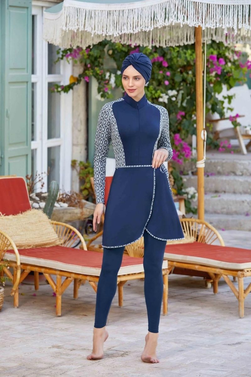 Maresiva Burkini Swimsuit-8229  Voile