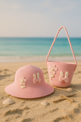 Beach kids Hat With Bag Voile
