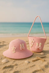 Beach kids Hat With Bag Voile