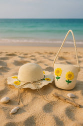 Beach kids Hat With Bag Voile