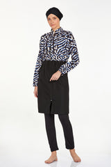 Adasea Burkini Swimsuit- 1403 - Voile Fashion