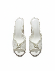 Hilaire Mesh Block Heel Sandals – Open Toe UQ