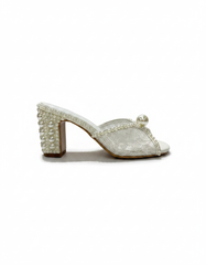 Hilaire Mesh Block Heel Sandals – Open Toe UQ