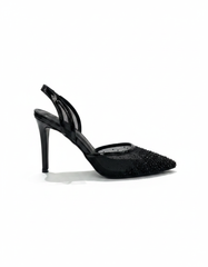 Georgette Mesh Stiletto Sandals – Slingback UQ
