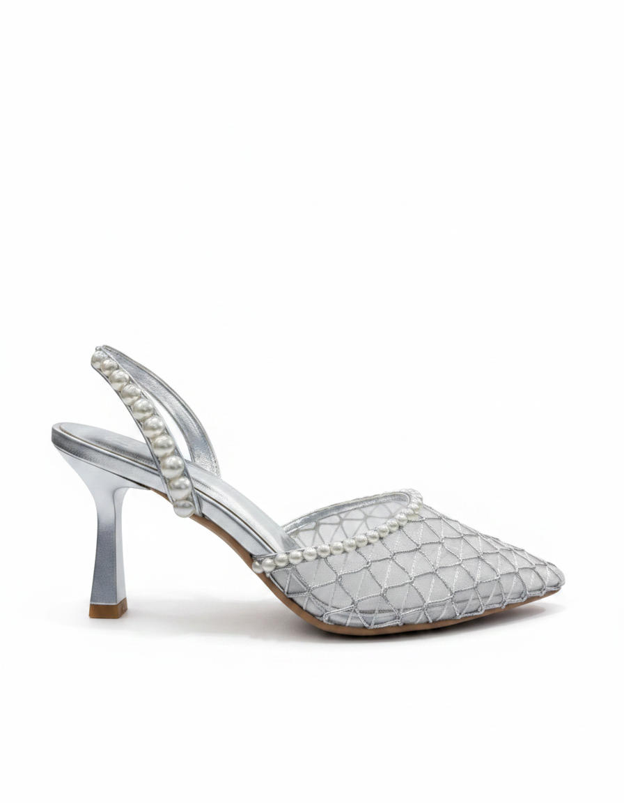 Charlotte Mesh Stiletto Sandals – Slingback UQ