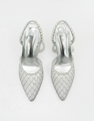 Charlotte Mesh Stiletto Sandals – Slingback UQ