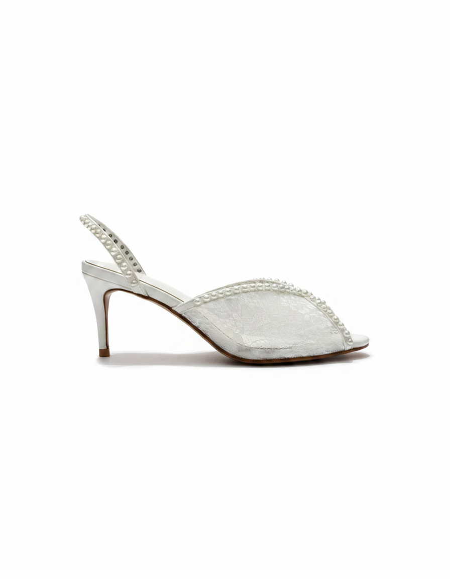 Cerise-Rose Floral Stiletto Sandals – Slingback UQ