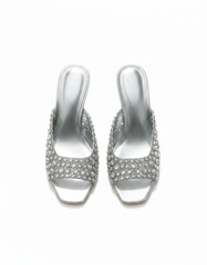 Fleurette Mesh Stiletto Sandals – Open Toe UQ