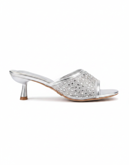 Celine Mesh Kitten Heel Sandals – Open Toe UQ