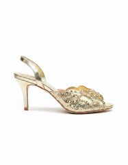 Carine Metallic Stiletto Heels – Slingback UQ