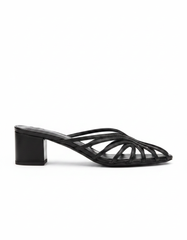 Camille-Rose Metallic Block Heel Sandals – Open Toe UQ