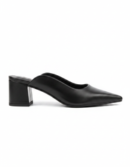Lilou Block Heel Mules – Pointed Toe UQ
