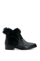 Fur Flat Boot Hazar
