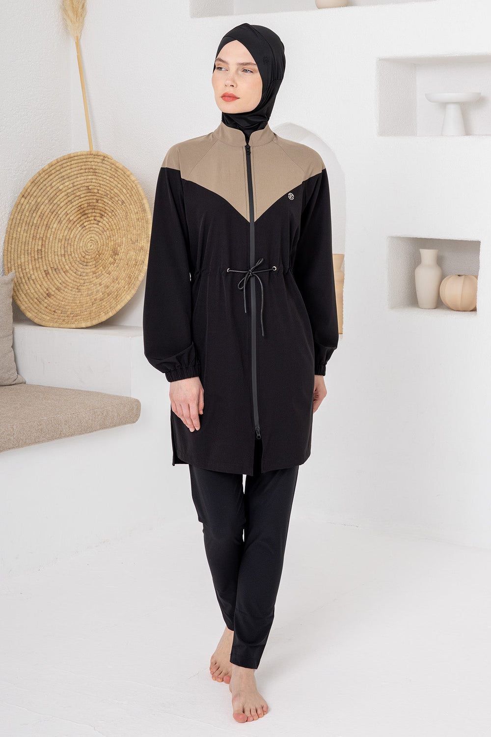 Adasea Burkini Swimsuit-1231-P Voile