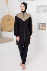 Adasea Burkini Swimsuit-1231-P Voile