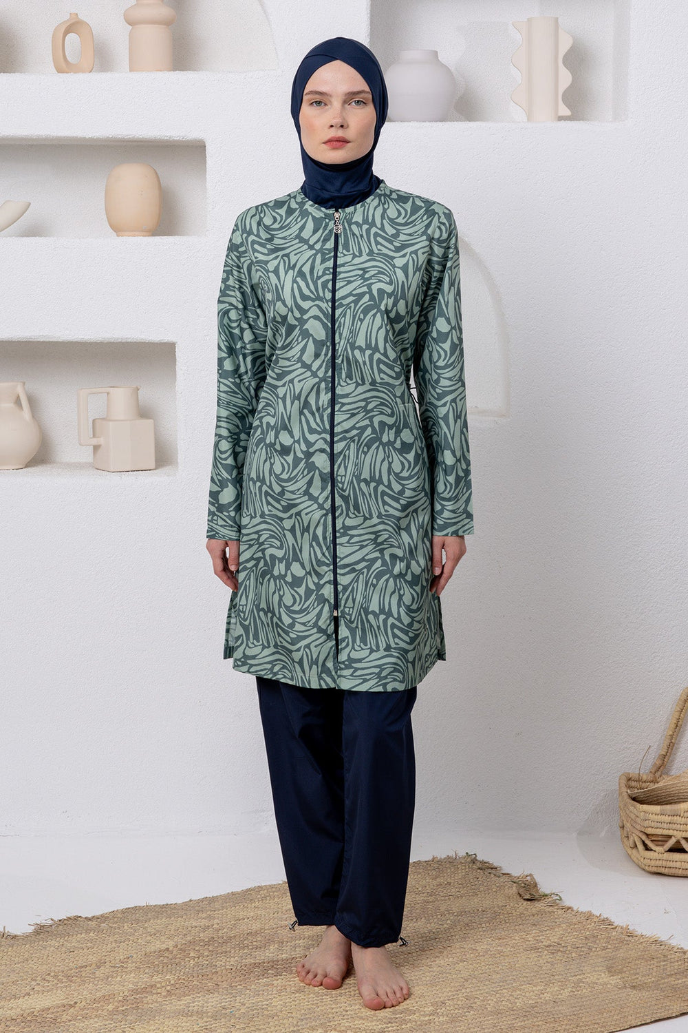 Rozamay Burkini Swimsuit-3508 Voile