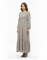 Layan Viscose Maxi Dress – Long Sleeve Elora