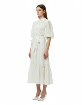 Nawal Elegant Maxi Dress – Button-Front Elbow Sleeve Elora