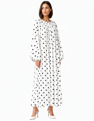 Rula Polka Dot Maxi Dress – Long Sleeve Elora