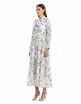 Samar Floral Maxi Dress – Relaxed Fit V-Neck Elora